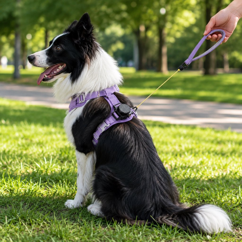 Malloren 2-in-1 Retractable Dog Harness for Daily Walks - Built-In Leash Vest with Auto-Stop Control for Small & Medium Dogs