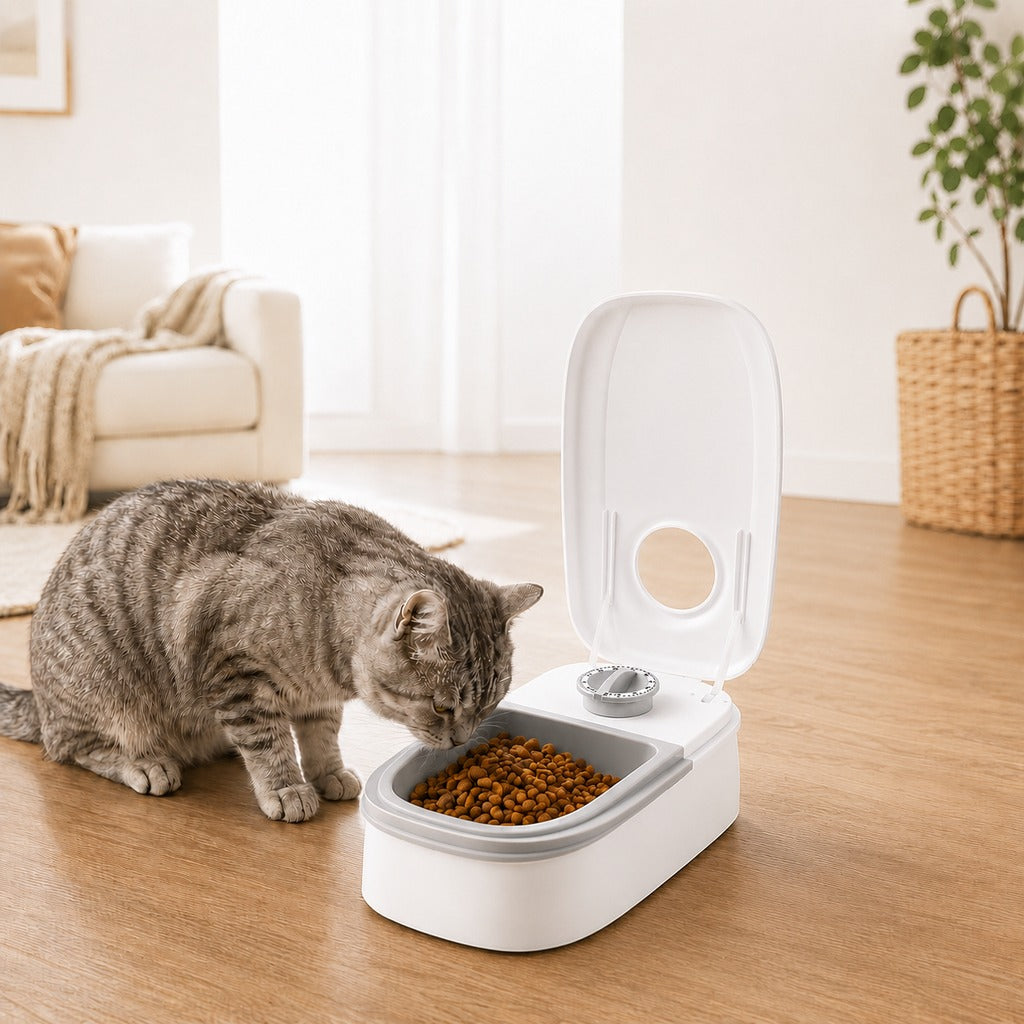 Malloren 48-Hour Timed Pet Feeder for Cats & Small Dogs - Scheduled Meals for Workdays, Short Trips & Busy Pet Parents