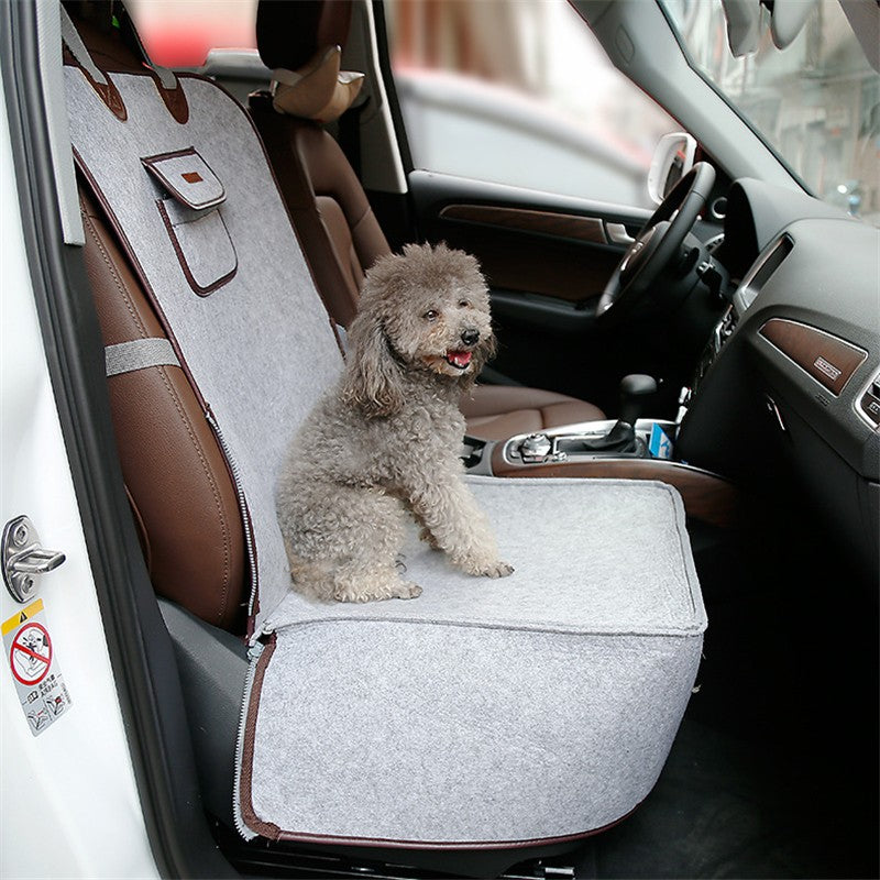 Dual-Purpose Pet Car Mat: Front Seat Cushion and Protective Cover