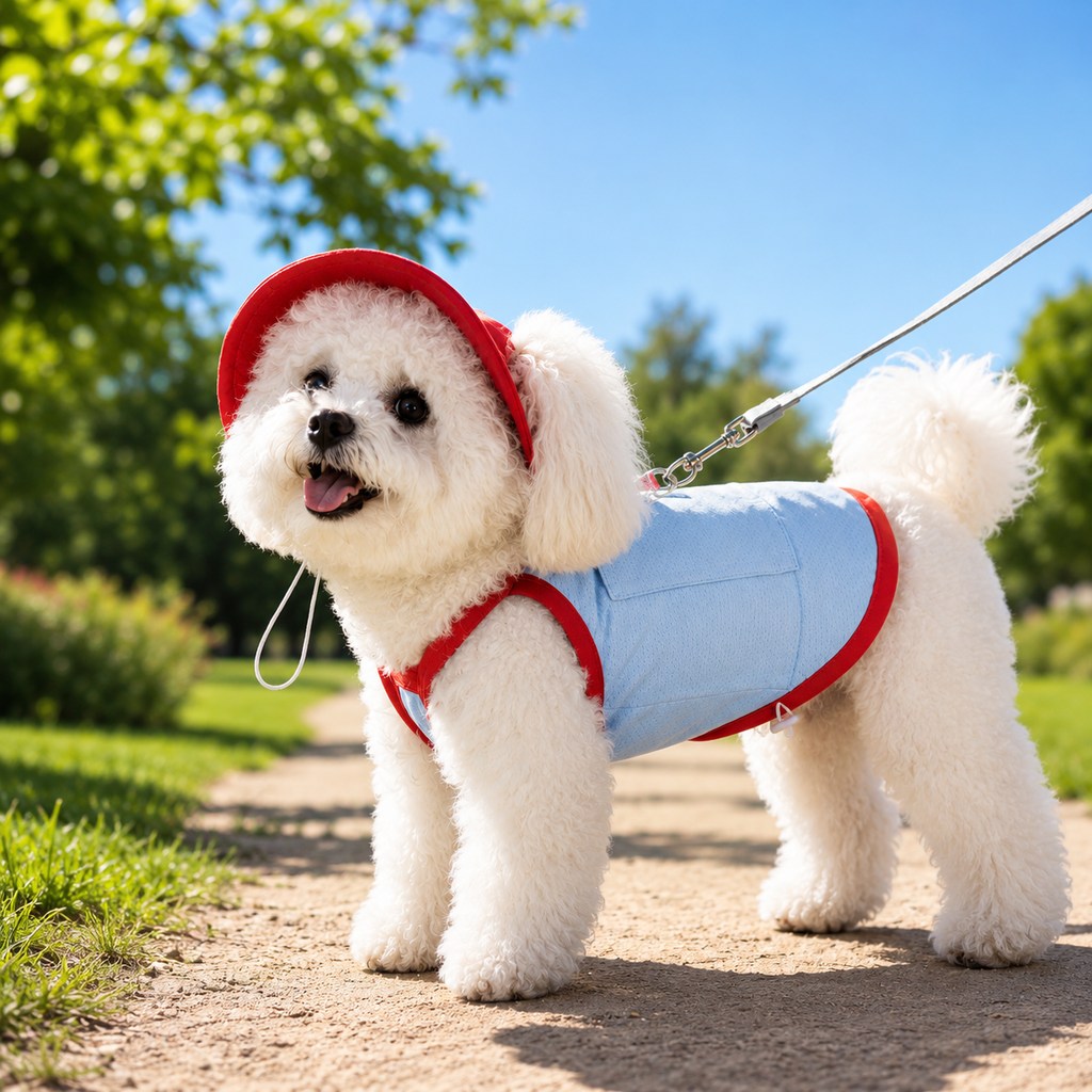 Malloren Dog Cooling Vest and Sun Hat Set – Keep your dog cool and comfortable during hot summer walks.