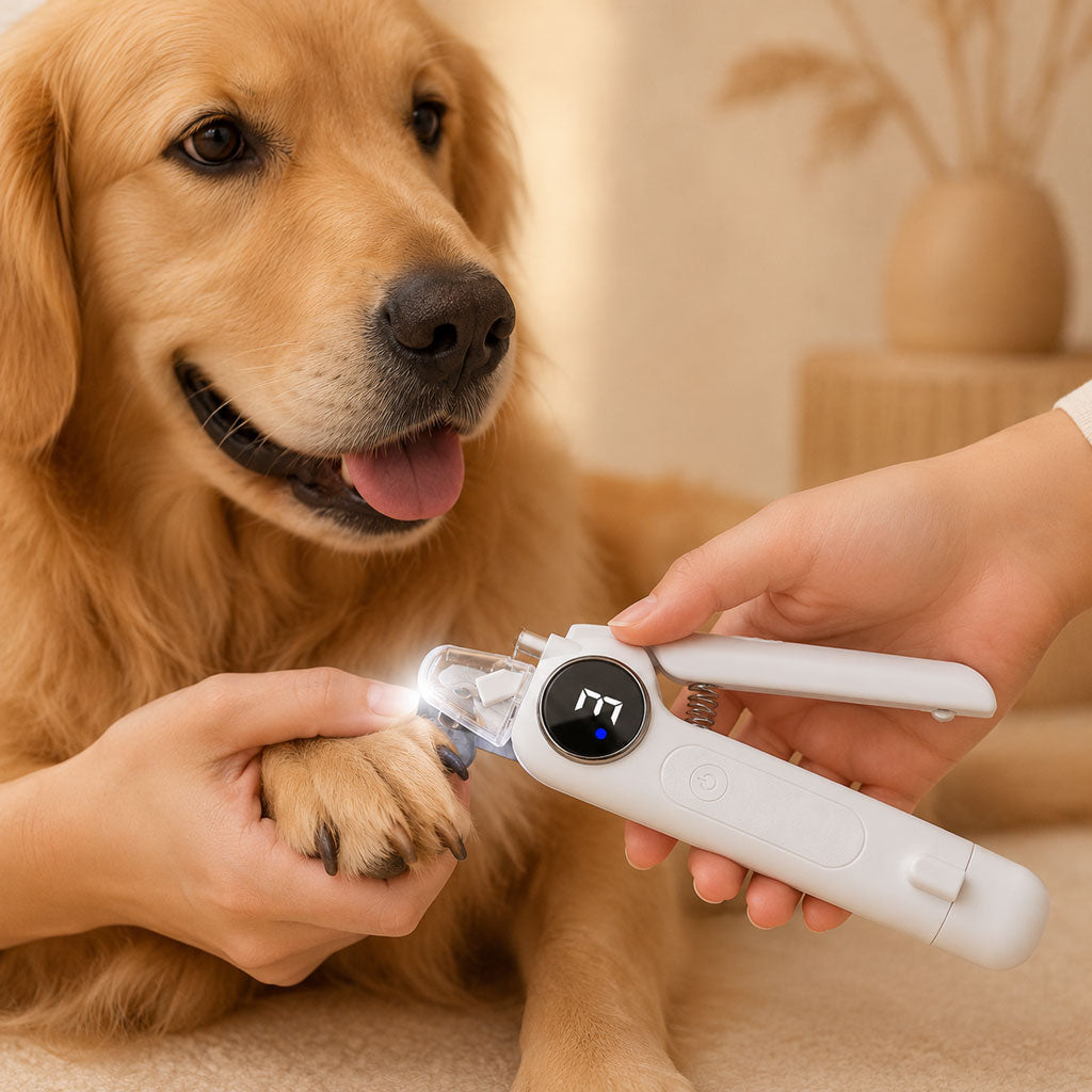 Malloren 2-in-1 Pet Electric Nail Clipper & Grinder with LED Light