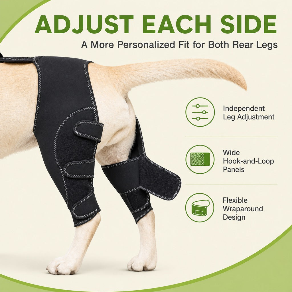 Malloren Dual Rear Leg Dog Support Brace with Harness - Walking Stability for Weak Hind Legs