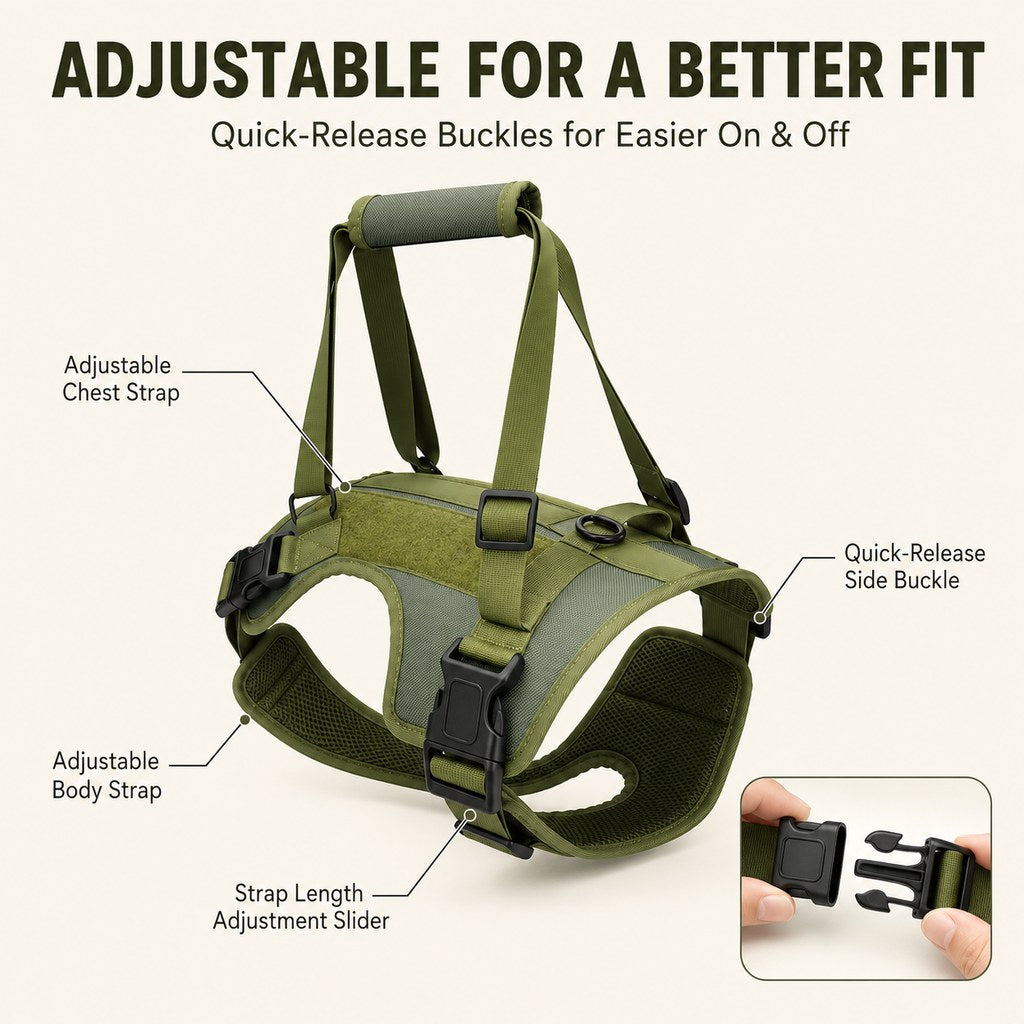 Malloren Full-Body Dog Lift Support Harness for Stairs, Cars & Limited Mobility