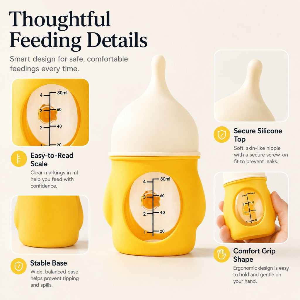 Malloren Newborn Puppy & Kitten Nursing Bottle – Anti-Choke Silicone Pet Feeder for Safe, Gentle Milk Feeding at Home