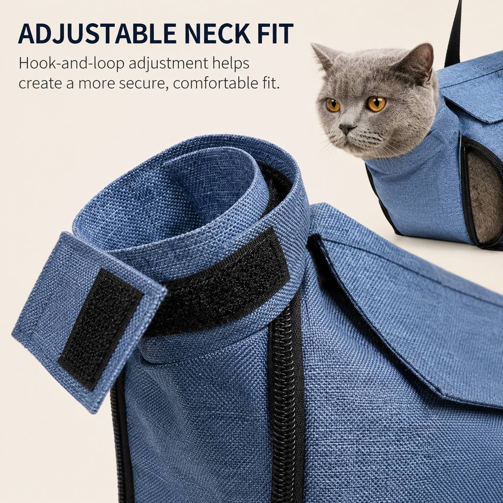 Malloren Cat Grooming Restraint Bag for Nail Trimming & Ear Cleaning – Easier Control for Wiggly Cats