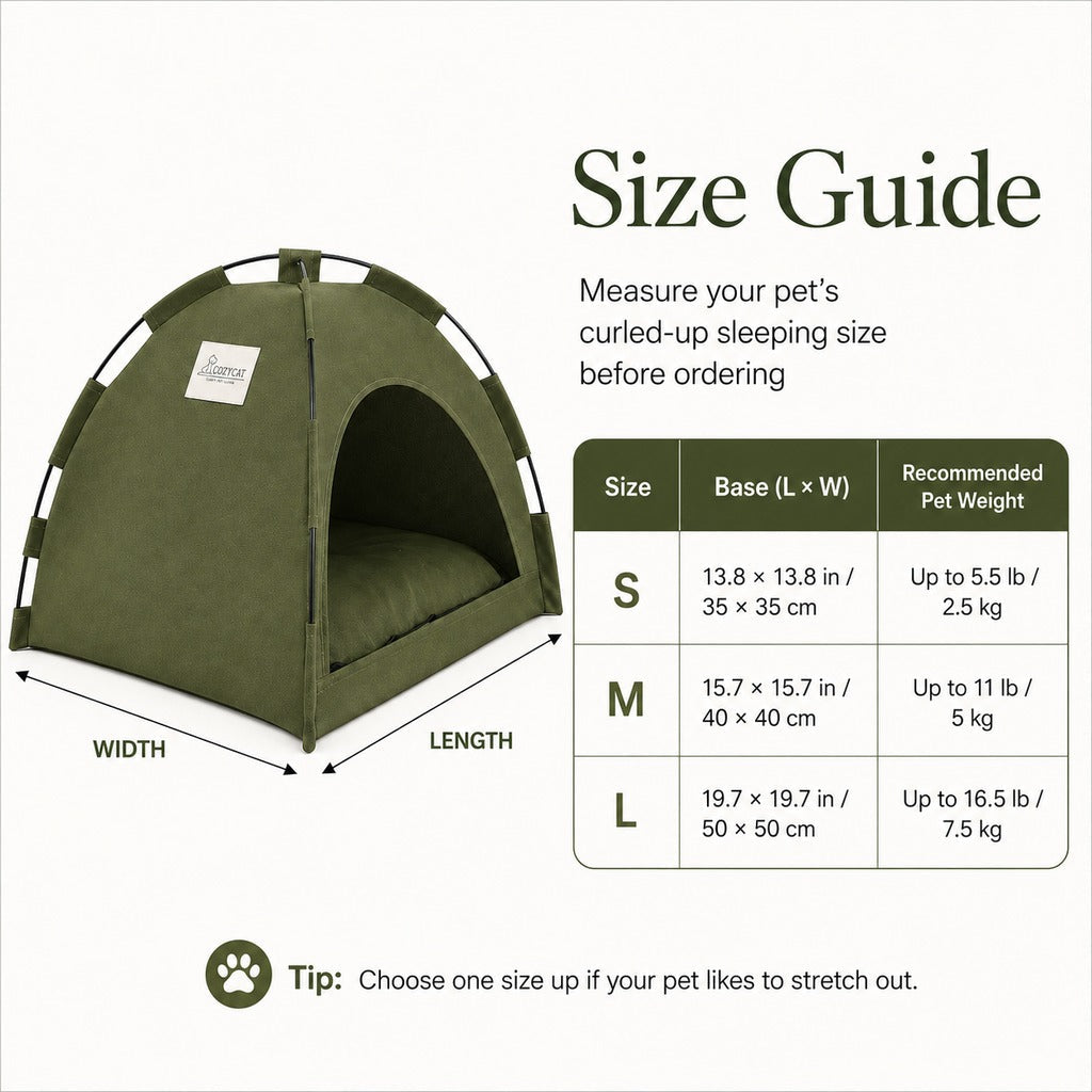 Malloren Cozy Foldable Cat Tent Bed for Apartment Naps - Breathable Hideaway with Removable Cushion