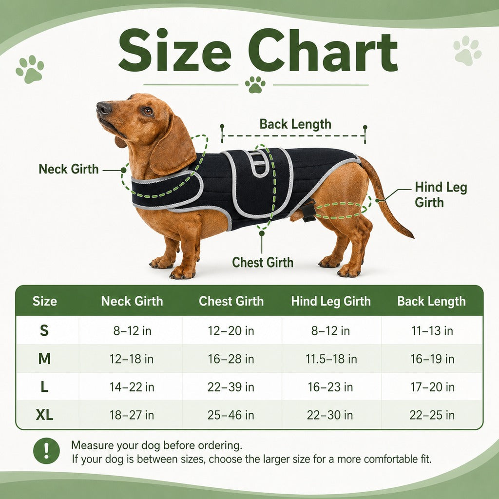 Malloren Dog Back Support Vest for Daily Walks & Home Recovery - Adjustable Support for Long-Backed and Senior Dogs
