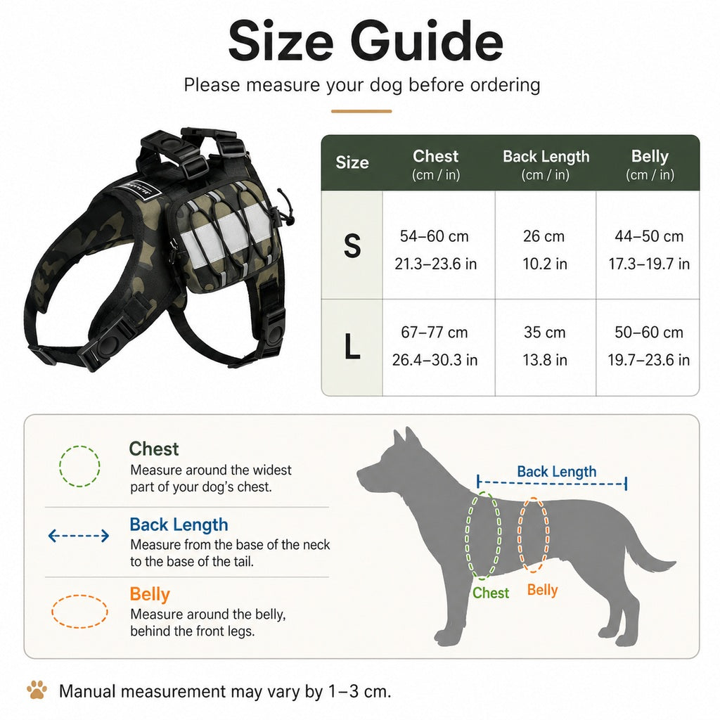 Malloren Dog Backpack Harness for Hiking & Daily Walks - Reflective Saddle Bag Vest for Carrying Water, Treats & Essentials