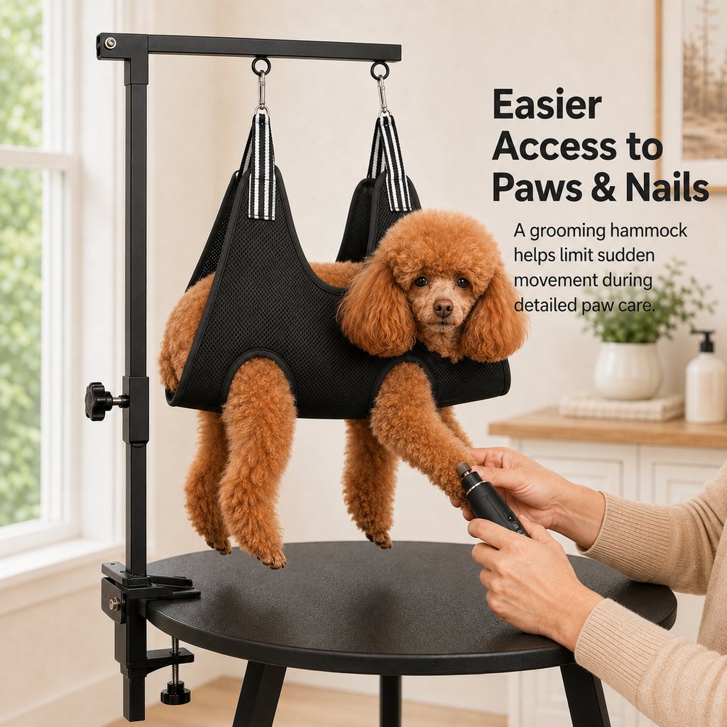 Malloren Adjustable Dog Grooming Arm Kit for At-Home Grooming - Steadier Brushing, Trimming & Nail Care