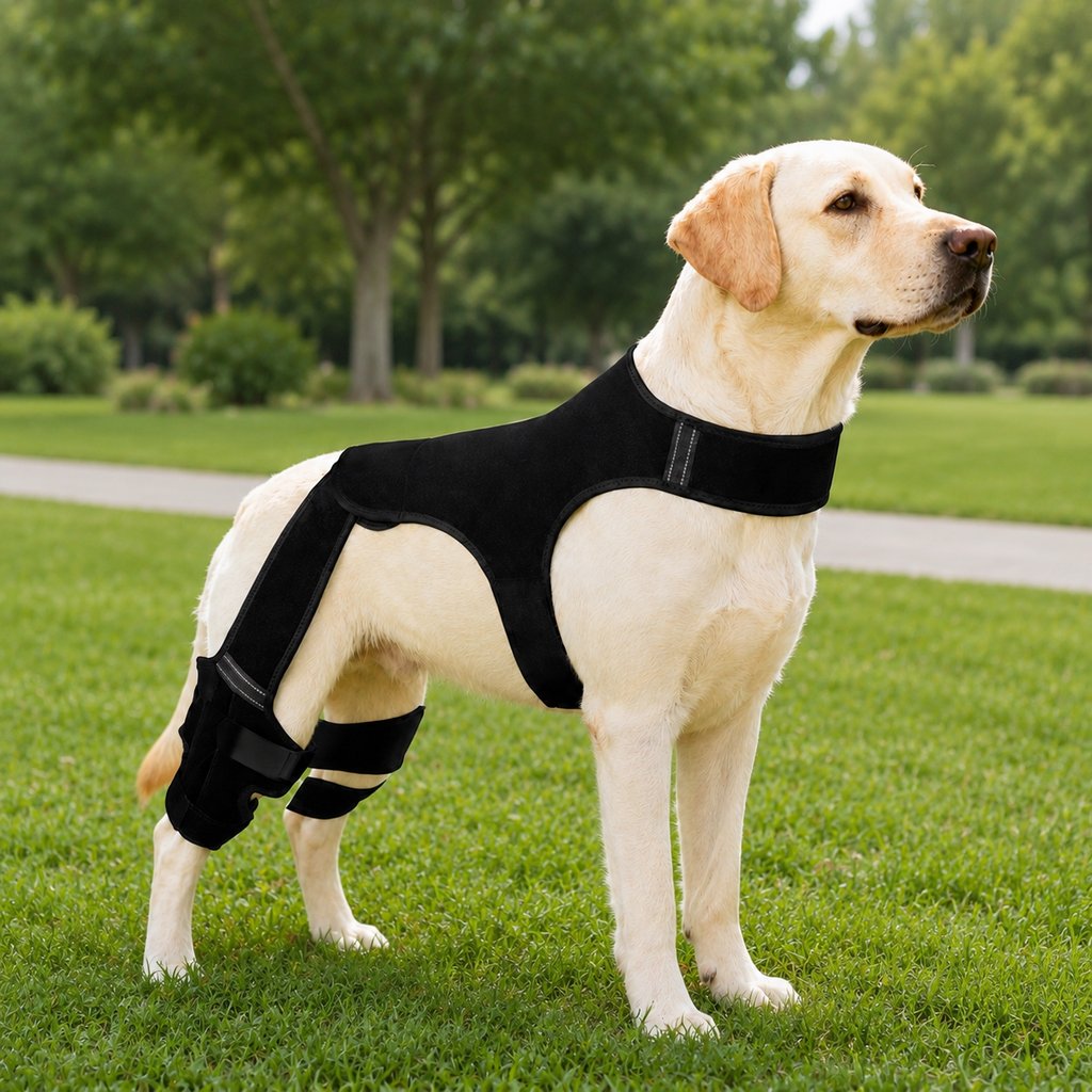 Malloren RearGuard Dog Rear Leg Support Brace - Anti-Slip Hind Leg Stability Wrap for Senior Dogs, Hardwood Floors & Recovery Walks