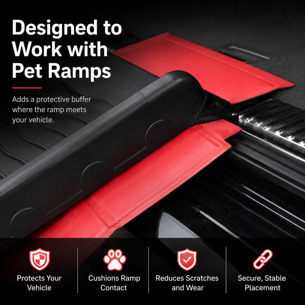 Malloren Foldable Pet Ramp Bumper Protector Mat for SUVs - Protect Your Rear Bumper from Dog Scratches During Car Loading