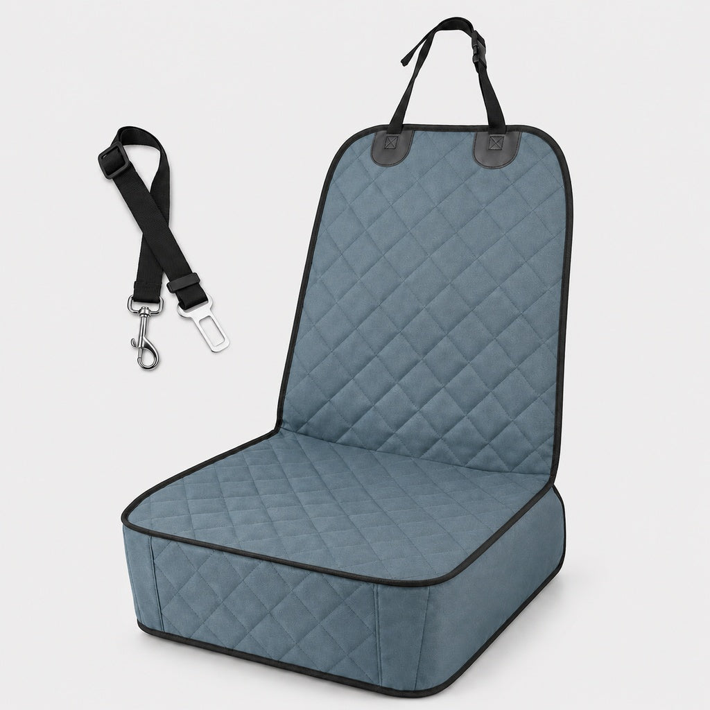 Malloren Front Seat Pet Car Seat Cover with Seat Belt Tether - Passenger Seat Protector