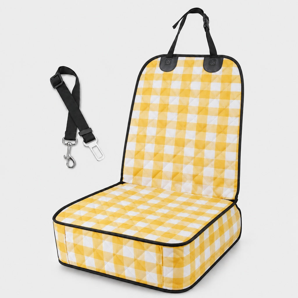 Malloren Front Seat Pet Car Seat Cover with Seat Belt Tether - Passenger Seat Protector