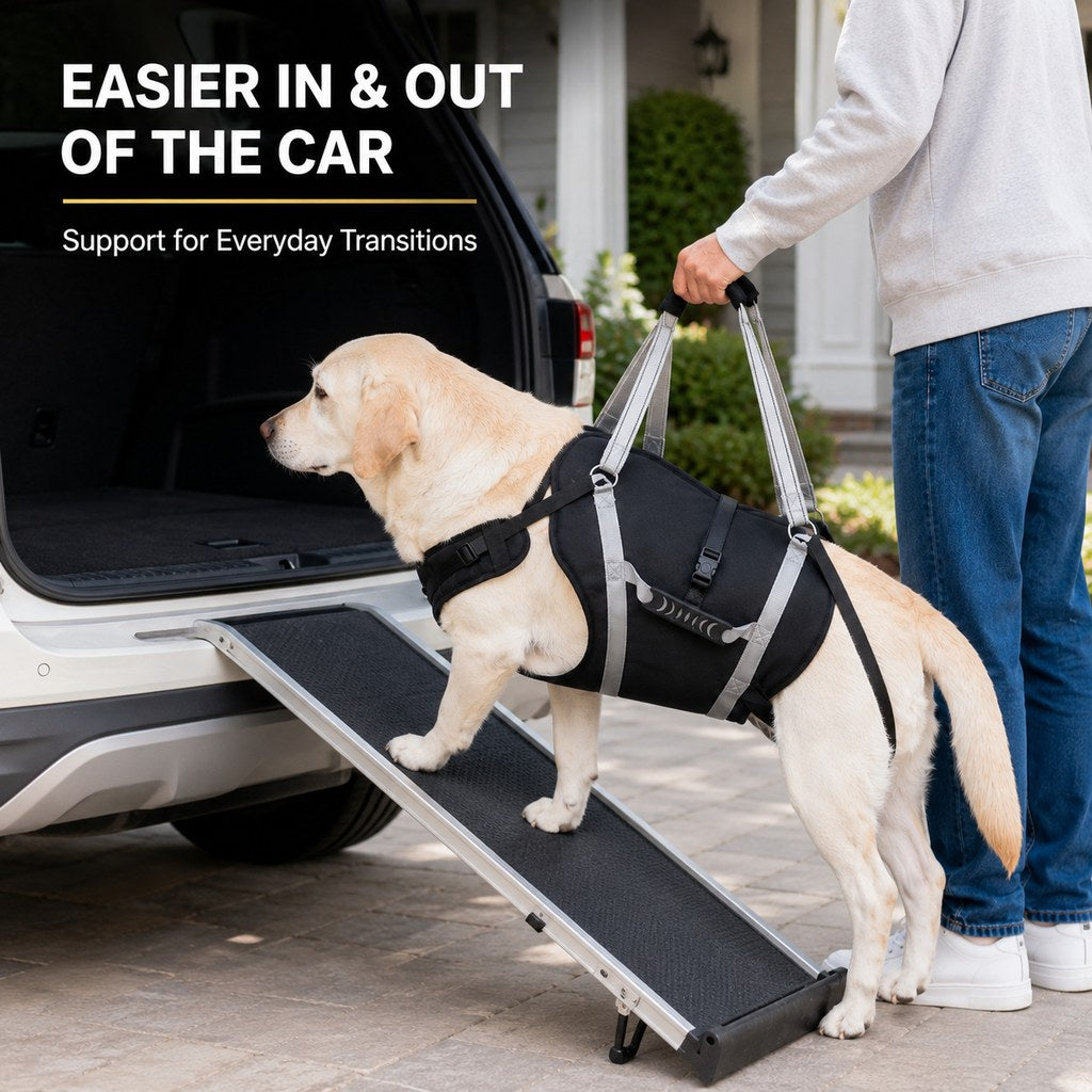Malloren Full-Body Dog Lift Support Harness for Large Senior Dogs - Easier Stairs, Standing & Car Entry