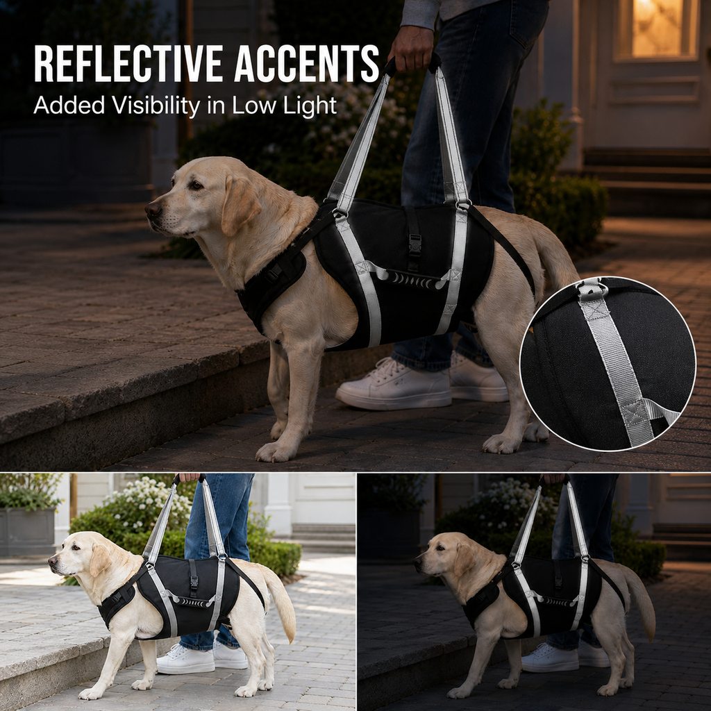 Malloren Full-Body Dog Lift Support Harness for Large Senior Dogs - Easier Stairs, Standing & Car Entry