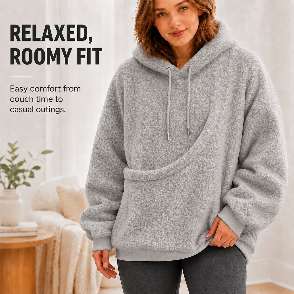 Malloren Cozy Pet Pouch Sherpa Hoodie for Small Dogs & Cats – Keep Them Close at Home & on Casual Outings