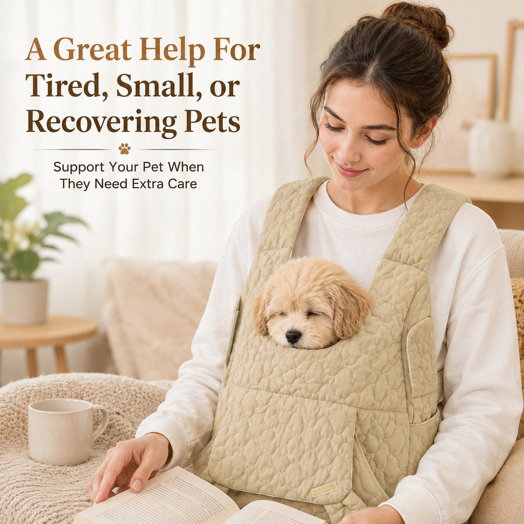 Malloren Hands-Free Front Pet Carrier Backpack for Small Dogs & Cats - Comfortable Carrying for Walks & Travel