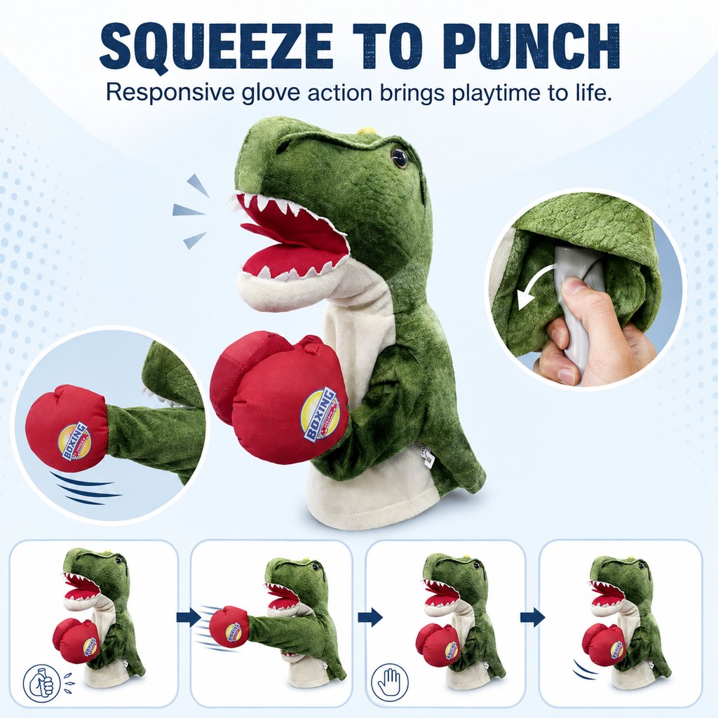 Malloren Interactive Boxing Pet Puppet for Indoor Play – Squeeze-to-Punch Sound Toy for Bored Dogs & Cats