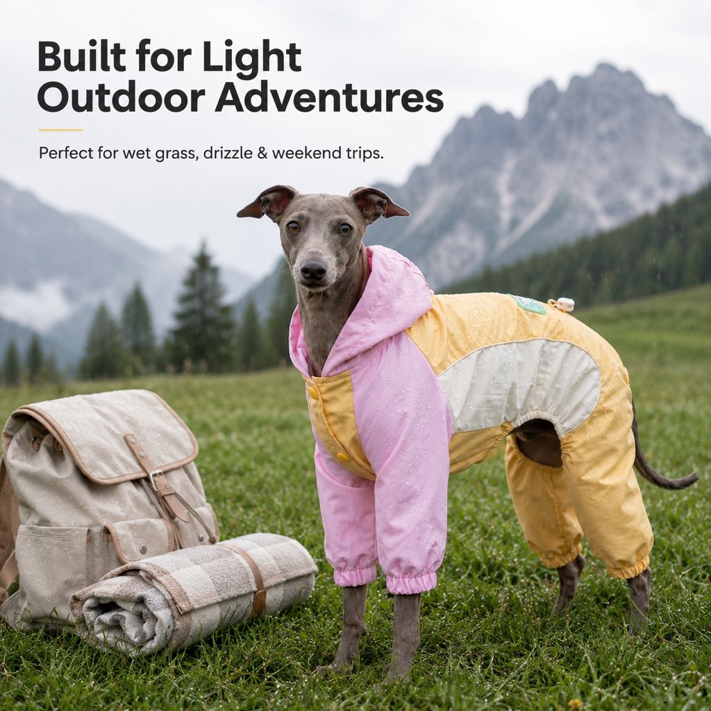 Malloren Waterproof Dog Rain Suit for Rainy Walks - Full-Body Mud & Splash Protection