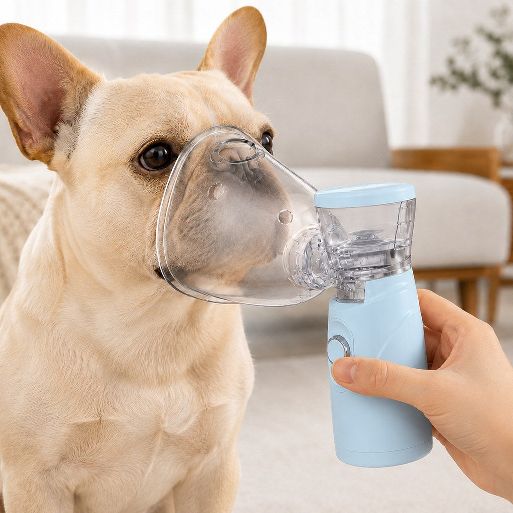 Malloren Portable Pet Mist Care Kit for Dogs & Cats - Rechargeable Handheld Device with Two Masks