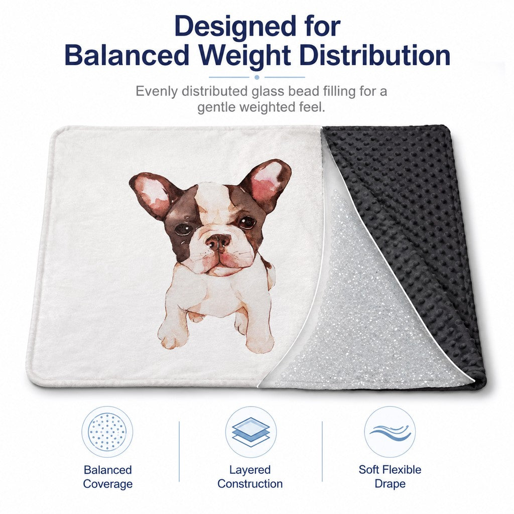 Malloren Layered Minky Pet Comfort Blanket for Dog Beds, Quiet Corners & Noisy Moments