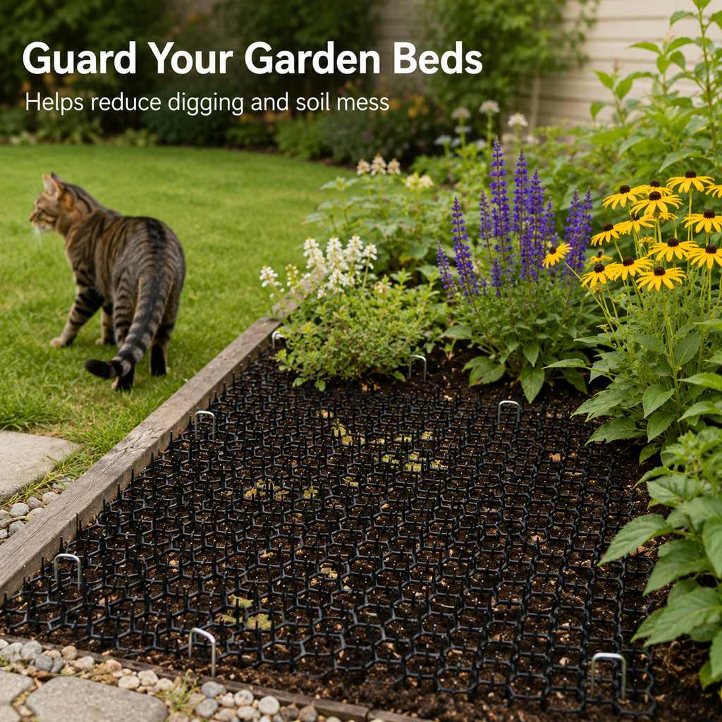 Malloren Modular Cat Deterrent Mats for Sofas & Gardens - Helps Stop Scratching & Digging