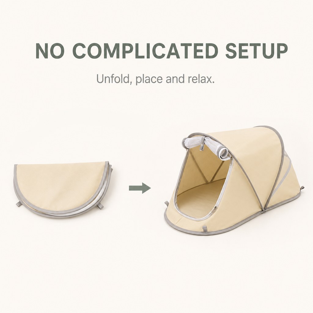 Malloren Portable Foldable Pet Tent for Cats & Small Dogs - Cozy Private Resting Space for Home, Patio & Camping