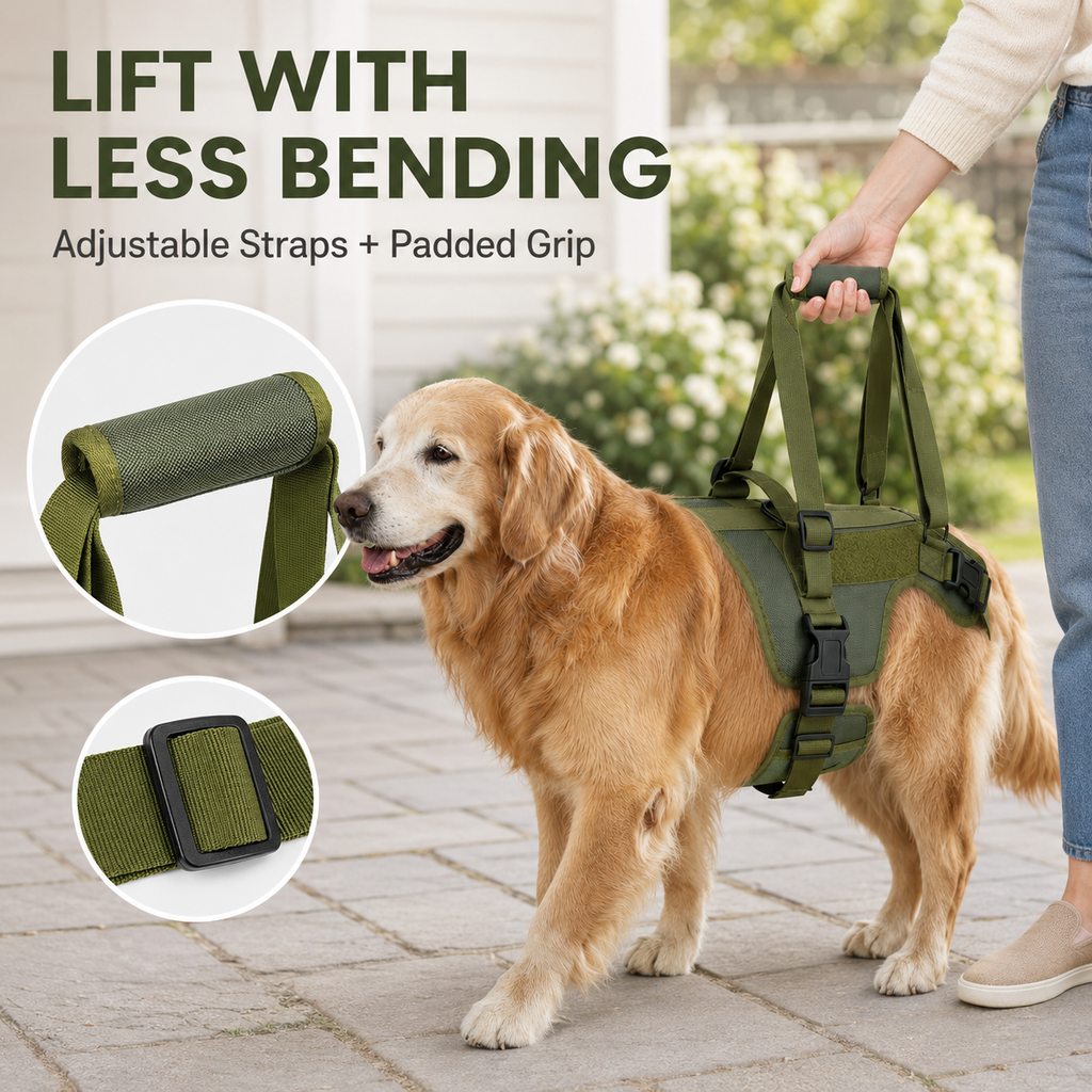 Malloren Full-Body Dog Lift Support Harness for Stairs, Cars & Limited Mobility