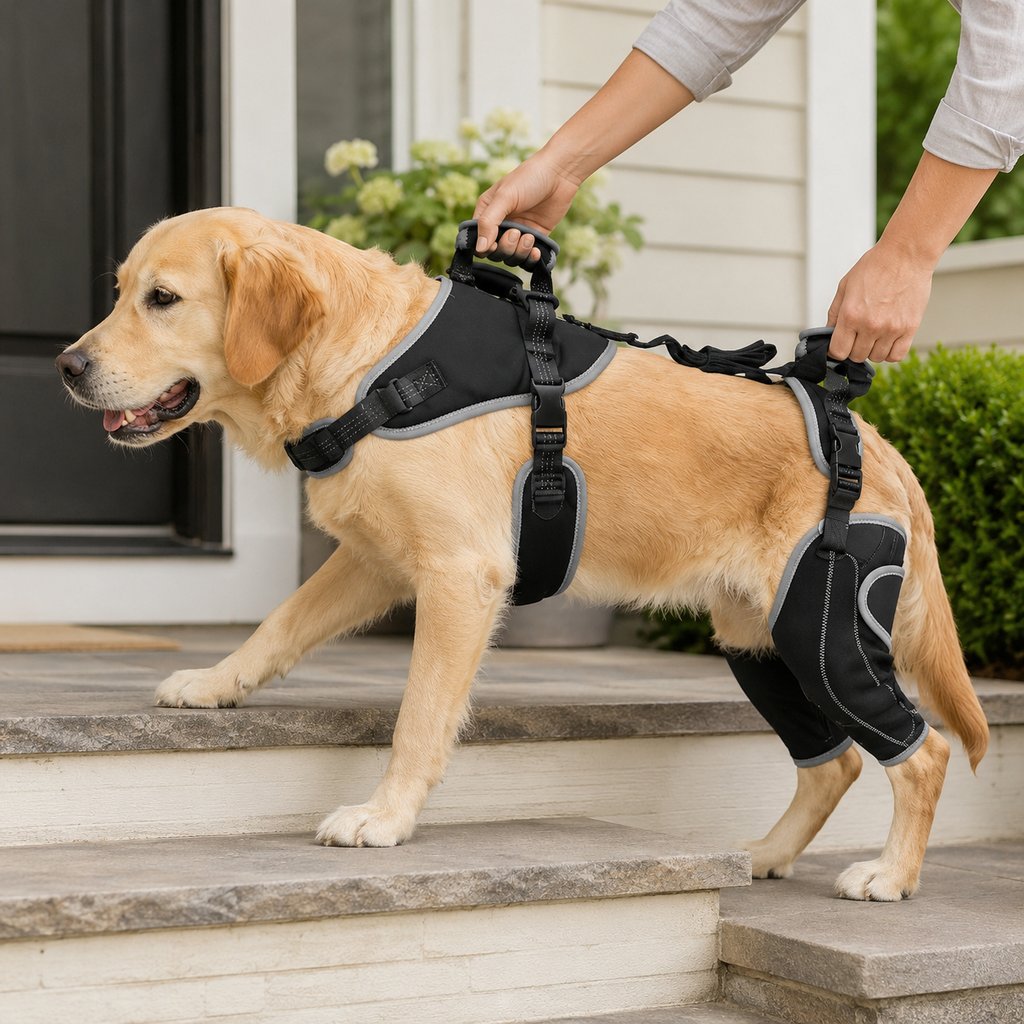 Malloren Full-Body Dog Lift Harness with Dual Rear-Leg Support - Easier Standing, Stairs & Car Entry