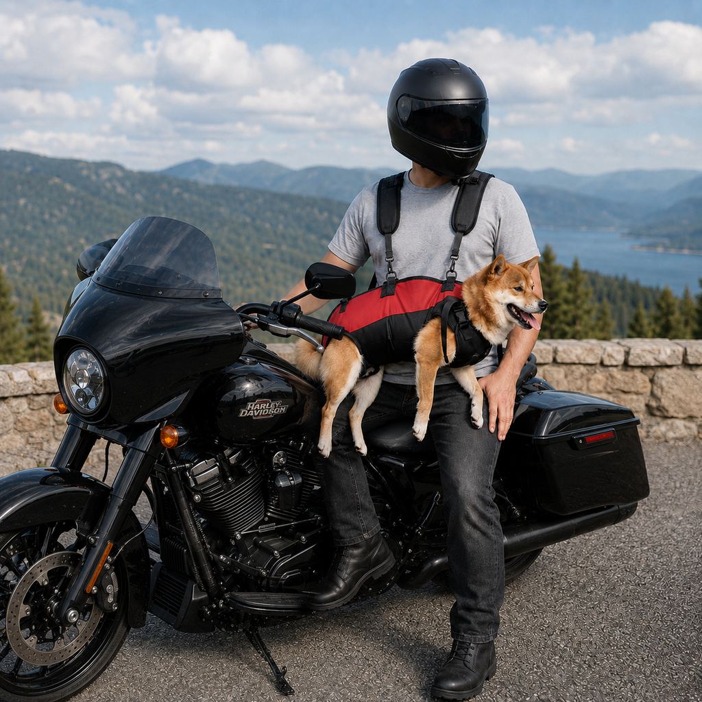 Malloren Hands-Free Dog Carrier Harness Backpack for Walks, Hiking & Travel — Carry Tired Small & Medium Dogs Comfortably