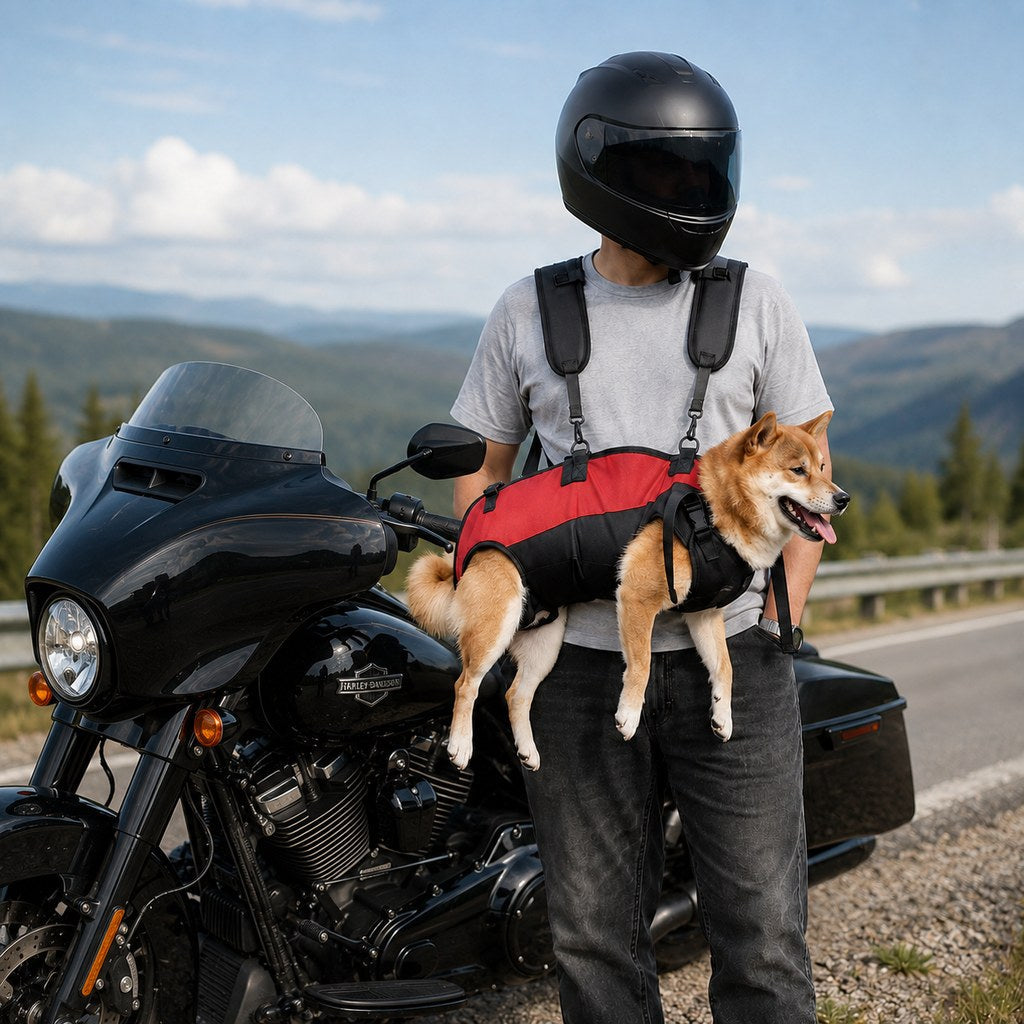 Malloren Hands-Free Dog Carrier Harness Backpack for Walks, Hiking & Travel — Carry Tired Small & Medium Dogs Comfortably