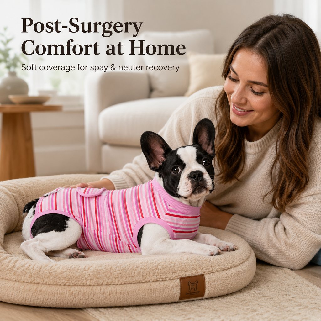 Malloren Breathable Dog Recovery Suit for Spay & Neuter Recovery, Soft Cone Alternative Onesie to Help Reduce Licking After Surgery