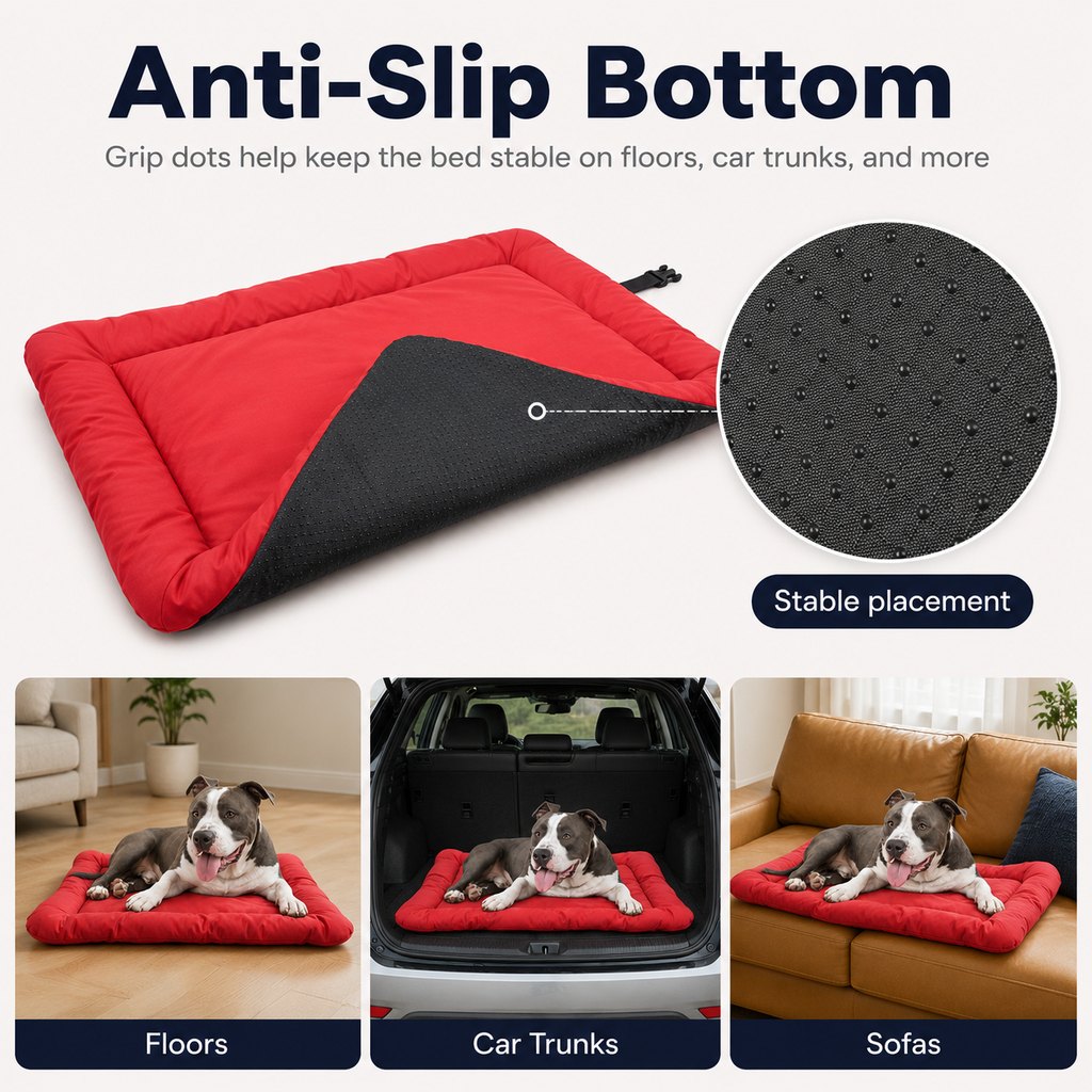 Malloren Portable Outdoor Dog Bed for Camping &Car Travel - Roll-Up Mat for Clean, Comfortable Rest