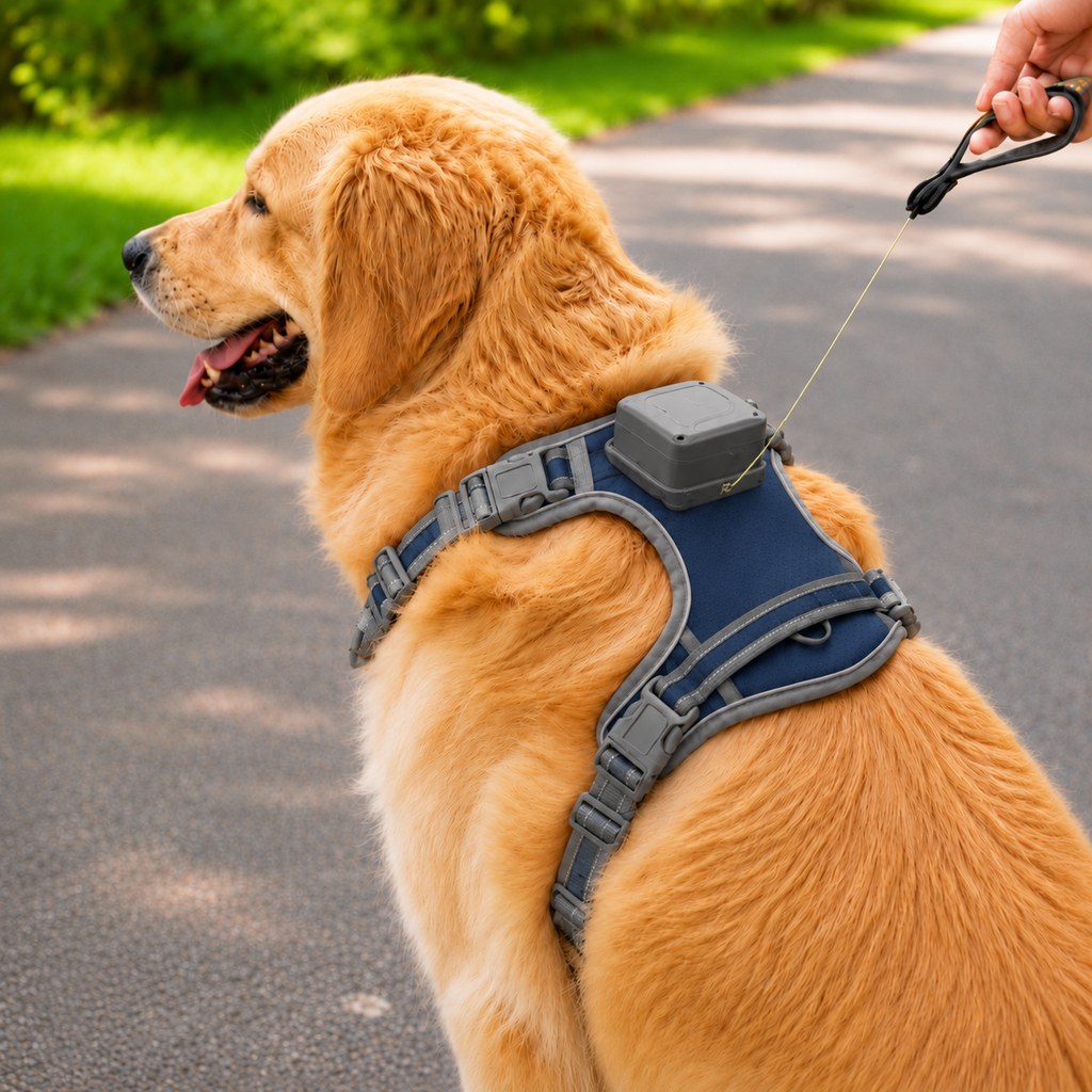 Malloren 2-in-1 Reflective Dog Harness with Built-In Retractable Leash for Daily Walks - Close Control for Pulling Dogs