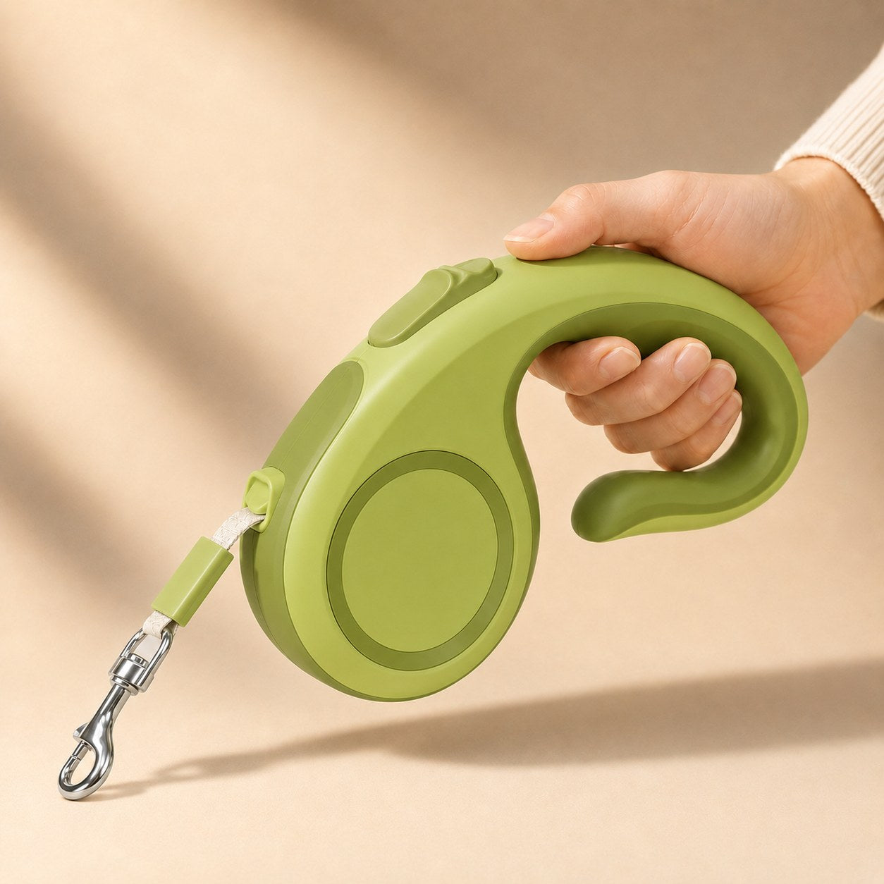 Malloren Retractable Dog Leash for Daily Walks & Park Outings - Tangle-Free 3m/5m Pet Lead with One-Button Brake, Comfort C-Grip & No-Mess Auto-Retract
