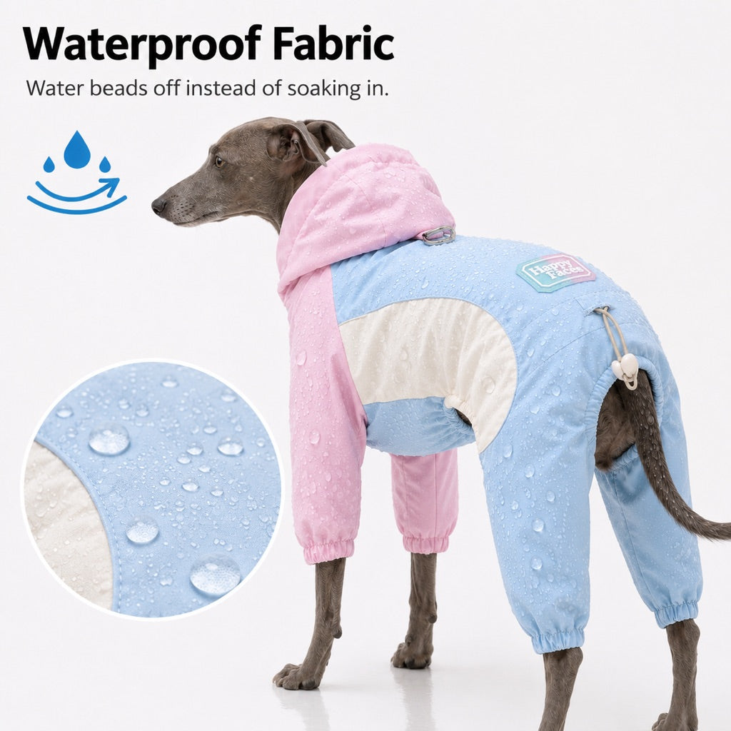 Malloren Waterproof Dog Rain Suit for Rainy Walks - Full-Body Mud & Splash Protection