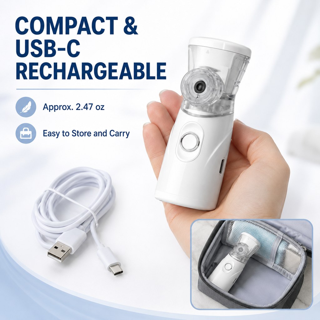 Malloren Portable Pet Mist Care Kit for Dogs & Cats - Rechargeable Handheld Device with Two Masks