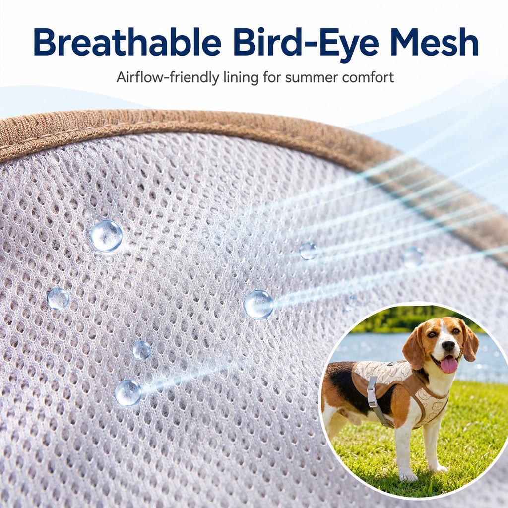 Malloren Water-Activated Dog Cooling Sun Vest for Summer Walks, Camping & Outdoor Heat Relief