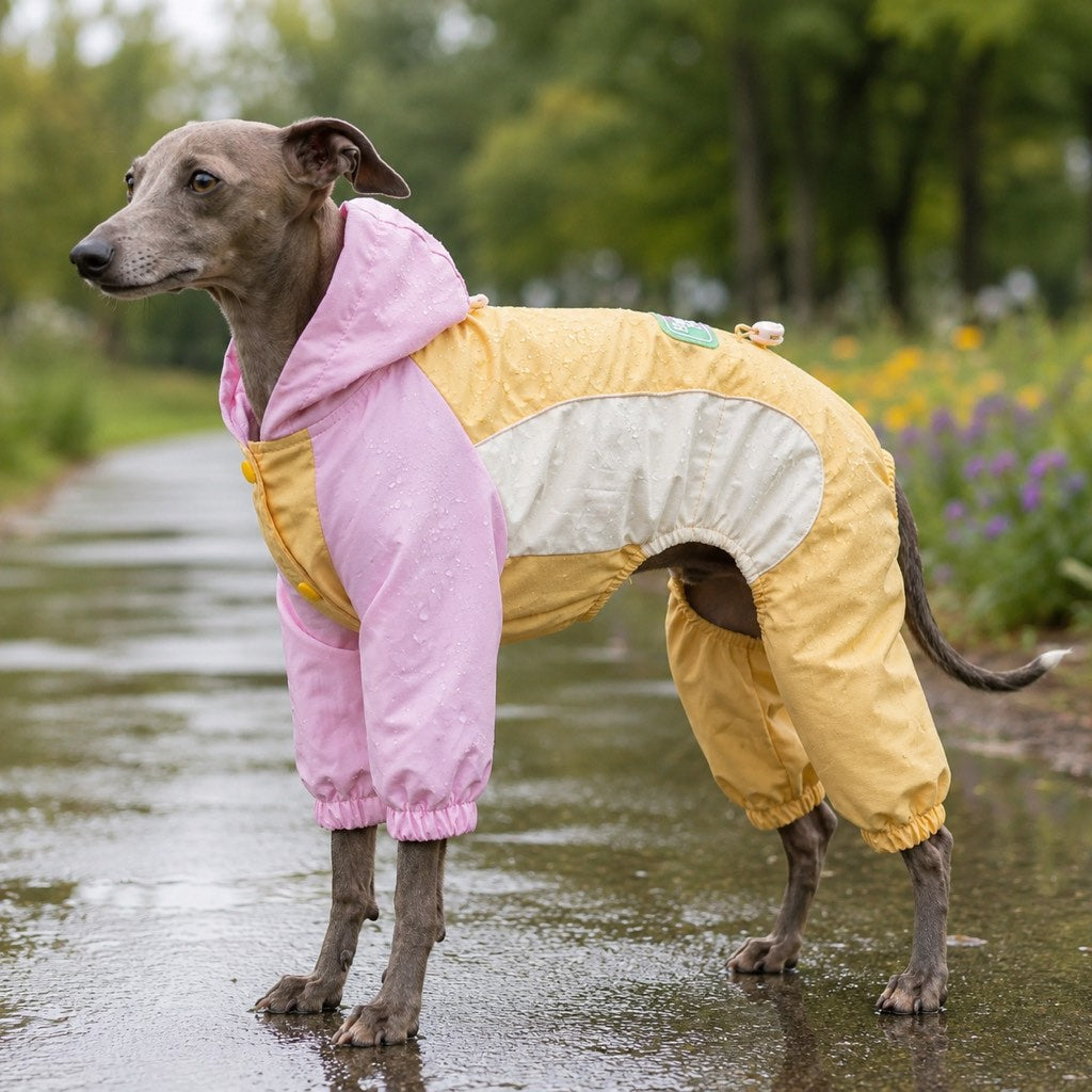 Malloren Waterproof Dog Rain Suit for Rainy Walks - Full-Body Mud & Splash Protection
