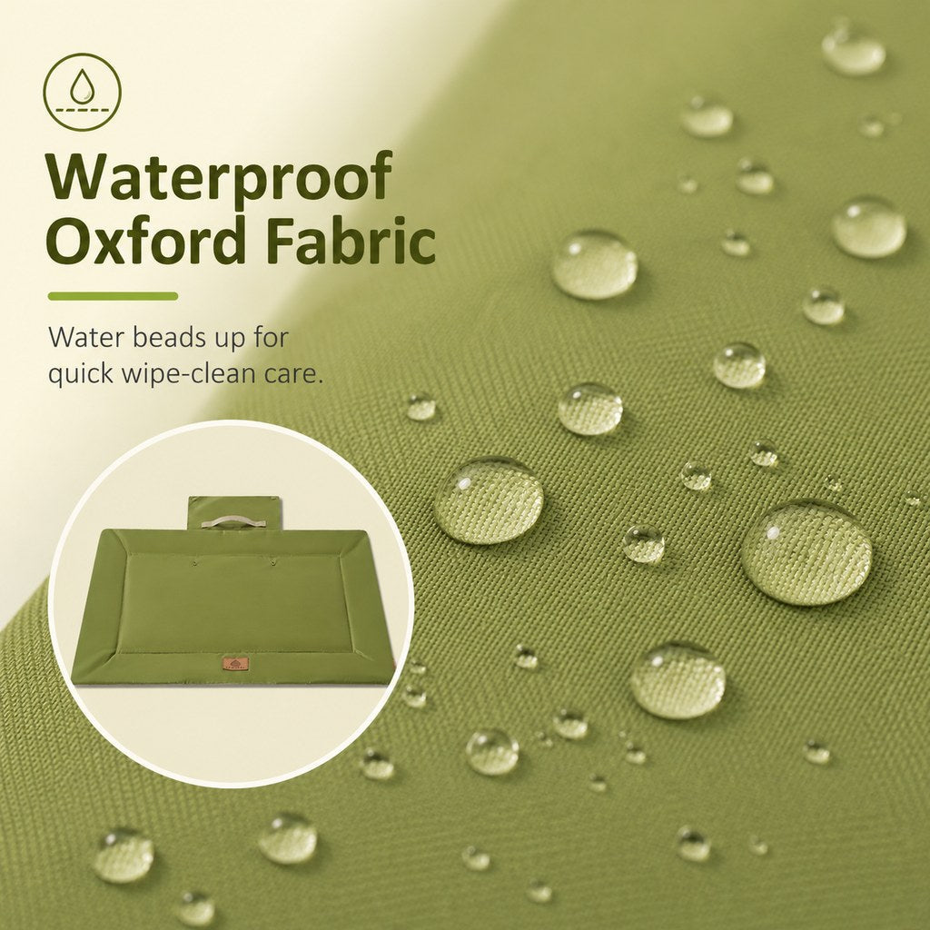 Malloren Waterproof Outdoor Pet Camping Mat - Foldable Dog Travel Bed for Camping, Car Trunk & Patio, Keeps Pets Off Wet Grass & Dirt
