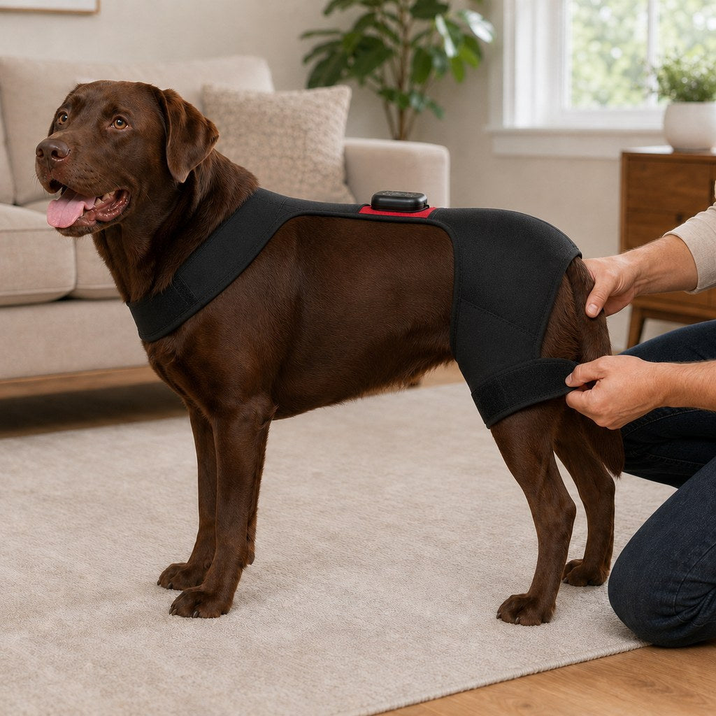 Malloren Wearable Red & Near-Infrared Hip Wrap for Dogs - Hands-Free At-Home Hip-Area Light Care