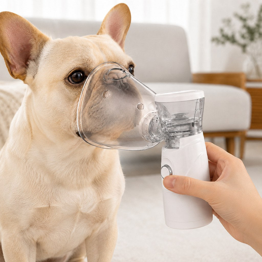 Malloren Portable Pet Mist Care Kit for Dogs & Cats - Rechargeable Handheld Device with Two Masks