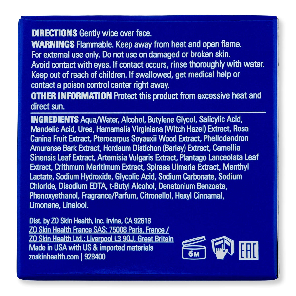 ZO Skin Health Oil Control Pads Acne Treatment