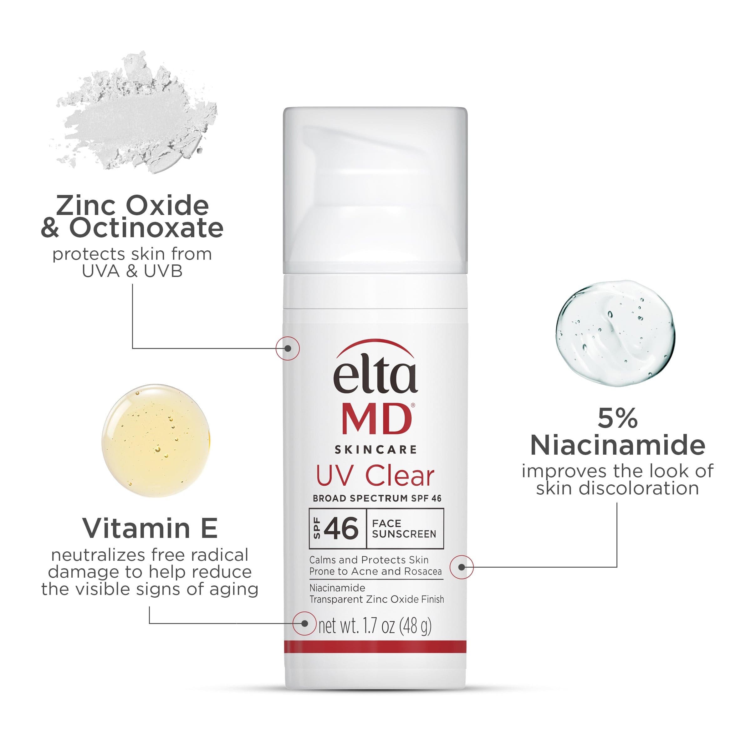 EltaMD UV Clear Untinted SPF 46 Broad-Spectrum 3-Pack