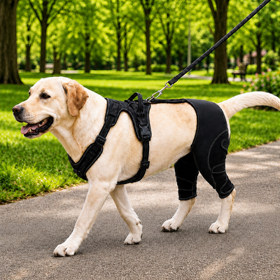 Malloren Dual Rear Leg Dog Support Brace with Harness - Walking Stability for Weak Hind Legs