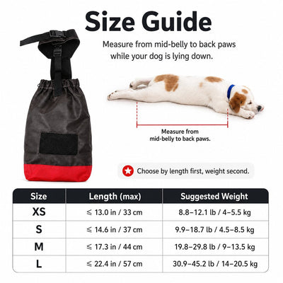 Malloren Dog Mobility Drag Bag for Indoor Scooting - Hind Leg Protection for Senior & Disabled Dogs