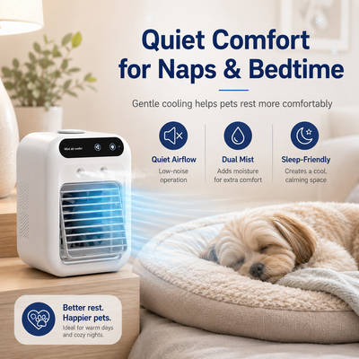 Malloren Ultra-Quiet Mini Air Cooler for Home & Office – Keeps Pets & Kids Comfortable While Beating the Heat