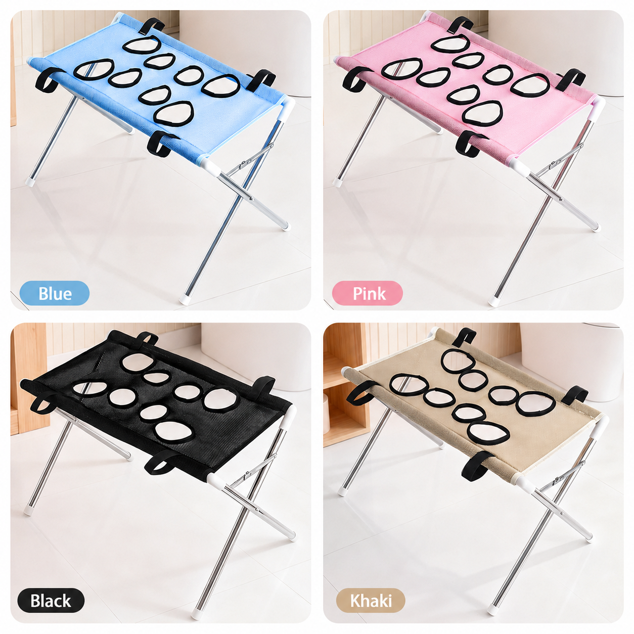 Malloren Foldable Pet Grooming Stand for Cats & Small Dogs - Bathing & Nail Trimming Support for Less Squirming