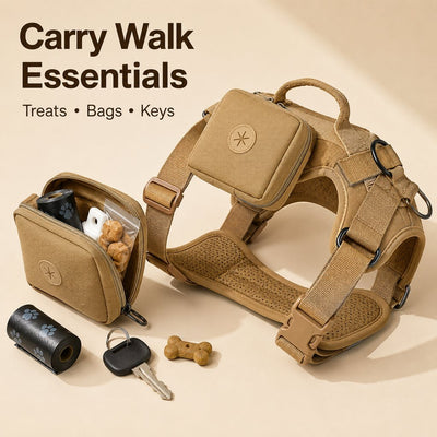 Malloren 5-Piece Tactical Dog Harness Set for Hiking & Training - Better Control for Strong Dogs