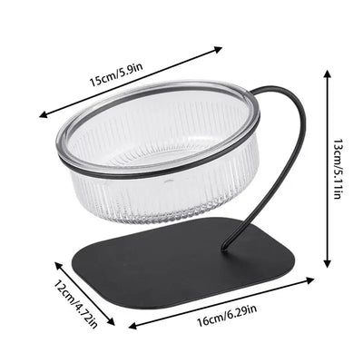 Luxury Raised Pet Bowls - Elevated Feeding Station for Small Dogs, Puppies, Cats